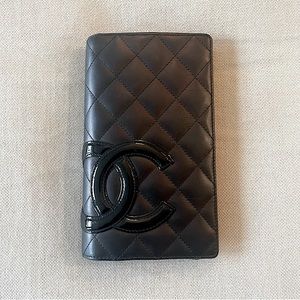 💗Chanel💗Cambon Long Bifold Quilted Lambskin Wallet